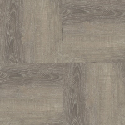 Floor Tile Wood 30.5x30.5cm Taupe 10 Tiles Per Pack