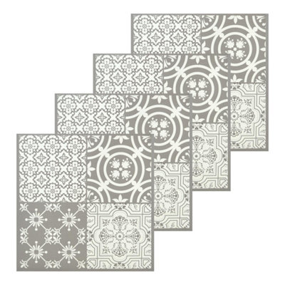 Floor Tiles Self Adhesive Vinyl Flooring Kitchen Bathroom Patterned ...