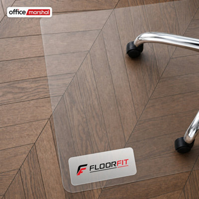 Floorfit Transparent Matt Floor Protection Mat for Hard Floors Parquet ...
