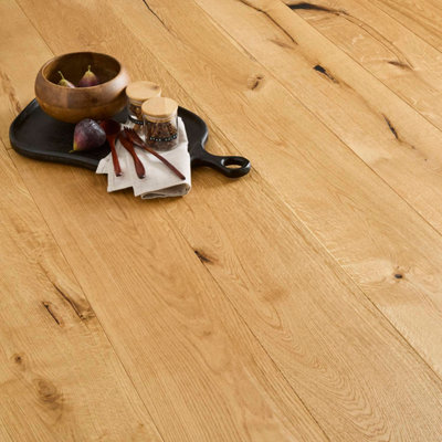 Flooring Revolution Alderra Natural Oak Longboard Engineered Real Wood ...