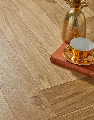 Flooring Revolution Avellino Natural Oak Herringbone Parquet Engineered ...