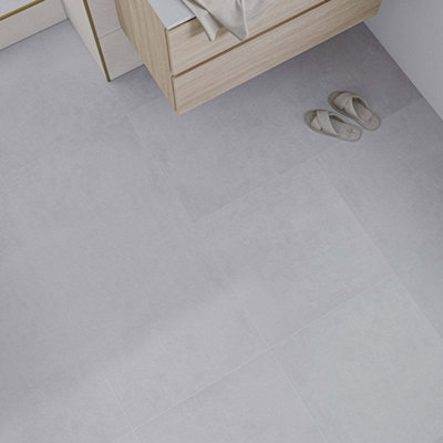 Flooring Revolution Lucca Grey Stone Effect Matt Porcelain Tile, Pack ...