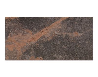 Flooring Revolution Lumina Black Slate Effect Matt Porcelain Tile, Pack ...