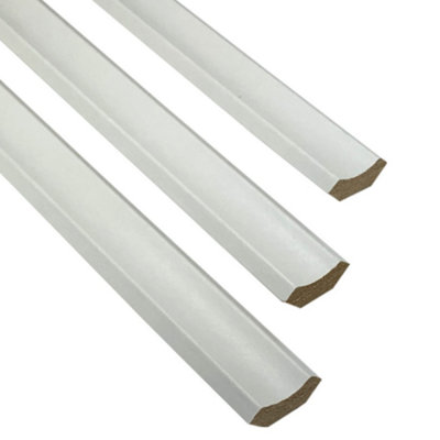 FloorMatch 10x 1.2m Length White Scotia Beading Flooring Edging Strips - Laminate And Wood Beading