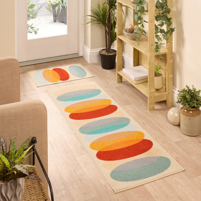 Floormatters Printed Loop Retro Lead 2pcs 40X60 & 50X150