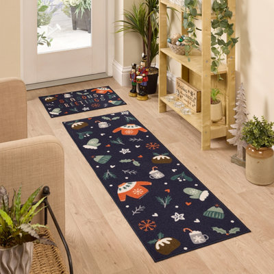 Floormatters Printed Loop Seasons Greetings 2pcs 40X60 & 50X150