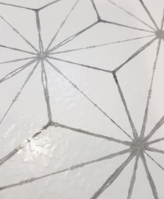 Floorpops Kikko White Peel & Stick Floor Tiles FP2481