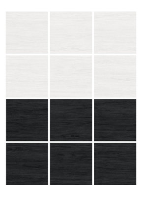 FloorPops Lawrence Black Peel & Stick Floor Tiles, FP5059