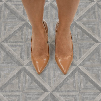 Floorpops Townhouse Grey Peel and Stick Floor Tiles FP3295