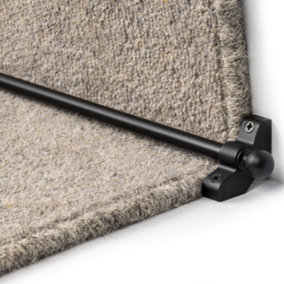 FloorPro Stair Rods - 27.5" (70cm) Width - Easy To Fit - Hollow Stair Carpet Runner Bar Affordable Cheap And New - Black Finish