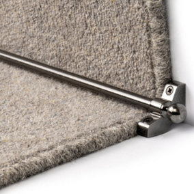 FloorPro Stair Rods - 27.5" (70cm) width - Easy To Fit - Hollow Stair Carpet Runner Bars Affordable And New - Pewter Finish
