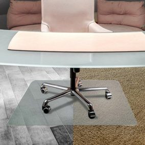 Floortex Anti-Slip Polycabonate Floor Protector Mat for Hard Floors - 116 x 150cm