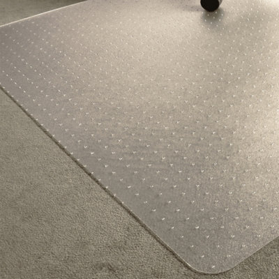 Floortex BioPlus Carbon Neutral Polycarbonate Carpet Protector Chair Mat for Medium Pile Carpets (up to 12mm) - 115 x 134cm