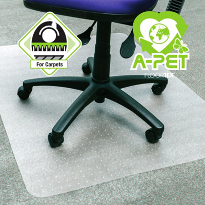 Floortex Carpet Protector Mat Rectangular for Standard Pile Carpets (up to 9mm) - 75 x 118.5cm