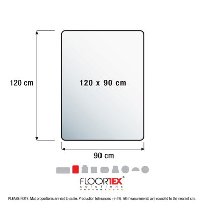 Floortex Hard Floor Protector Chair Mat, Rectangular, Smooth Backing ...