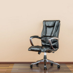 Floortex MegaMat Heavy Duty Polycarbonate Chair Mat for Hard Floors and All Pile Carpets - 115cm x 134cm
