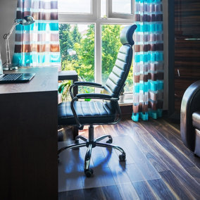 Floortex Polycarbonate Hard Floor Protector Chair Mat, Smooth Backing - 116 x 150cm