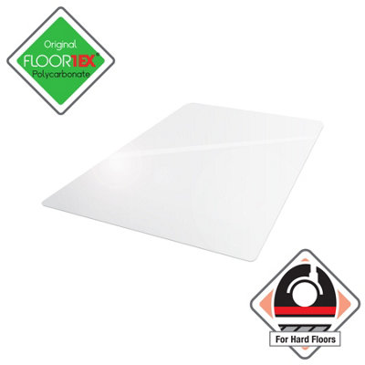 Floortex Polycarbonate Hard Floor Protector Chair Mat, Smooth Backing ...