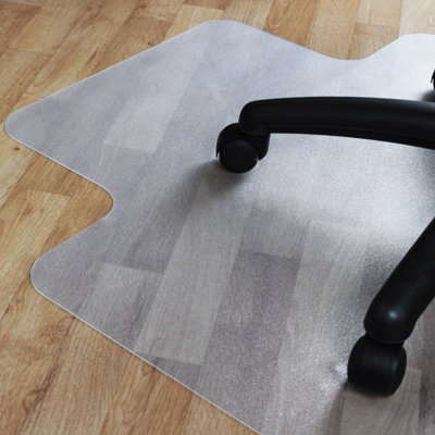 Floortex PVC Lipped Floor Protector Mat for Hard Floors - 115 x 134cm