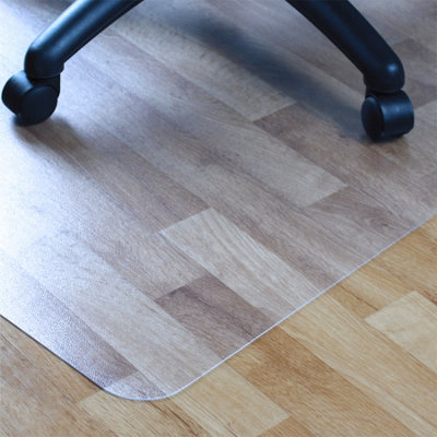 Floortex PVC Rectangular Floor Protector Mat for Hard Floors - 116 x 150cm