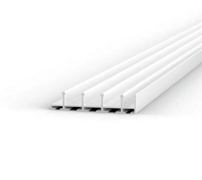 FloorTrack top track, L-4000 mm, for 4 doors, white