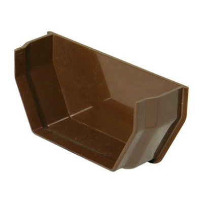 FloPlast 114mm Square Internal Stop End Brown