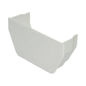 FloPlast 114mm Square Internal Stop End White