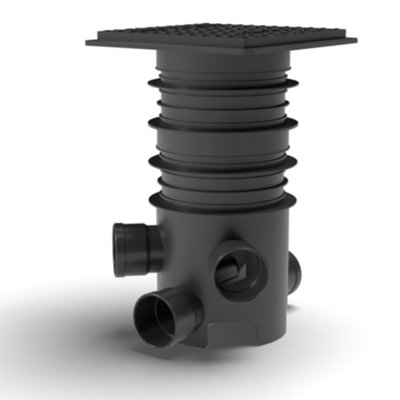FloPlast 300mm Mini Inspection Chamber Set, base with two 200mm risers ...