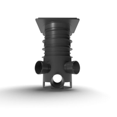 FloPlast 300mm Mini Inspection Chamber Set, base with two 200mm risers ...