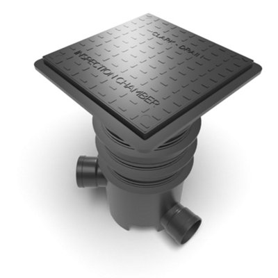 FloPlast 300mm Mini Inspection Chamber Set, base with two 200mm risers ...
