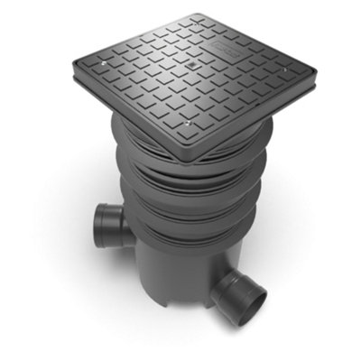 FloPlast 300mm Mini Inspection Chamber Set Double-Sealed - Base, Two ...
