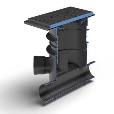 FloPlast 300mm Mini Inspection Chamber Set with 200mm Riser and 35kN ...
