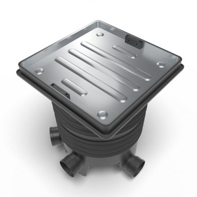 FloPlast 450mm Inspection Chamber Set with 46mm Recessed 580mm Square ...