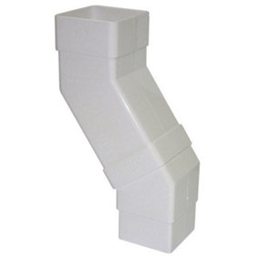 FloPlast 65mm Square Adjustable Offset Bend White