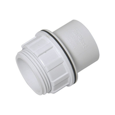 FloPlast ABS Solvent Weld Tank Connector 40mm White
