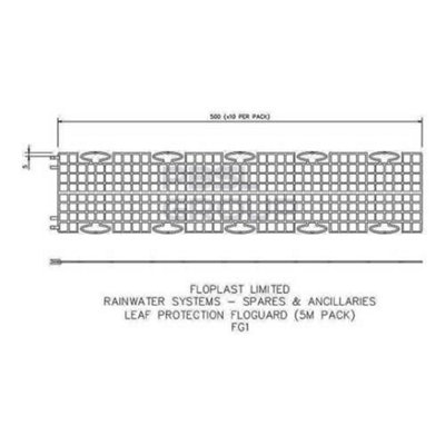 FloPlast Floguard Gutter Guard 100m Pack - Clip-on PVC-u grid for 112mm ...