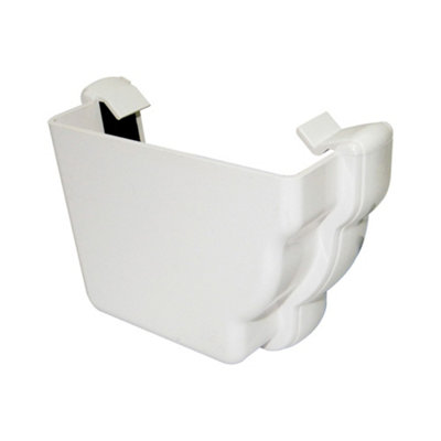 FloPlast Niagara External Left Hand Stopend White | DIY at B&Q