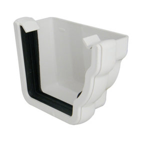 FloPlast Niagara External Right Hand Stopend White