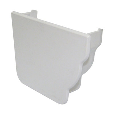 FloPlast Niagara Internal Left Hand Stopend White | DIY at B&Q