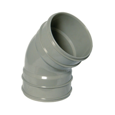 FloPlast Solvent Weld Soil 135 Degree Bend Grey SS563