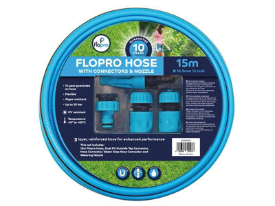 Flopro Everyday 15m Hose Starter Set for Effortless Home and Garden Watering