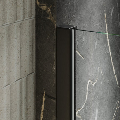 Flora Black Shower Enclosure Side Panel - (W)800mm