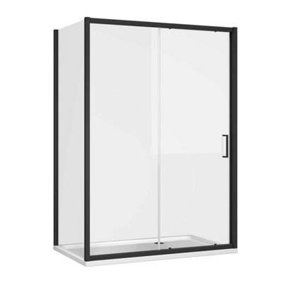 Flora Black Sliding Shower Door - (W)1700mm