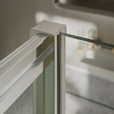 Flora Chrome Shower Enclosure Side Panel - (W)800mm