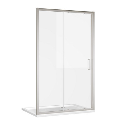 Flora Chrome Sliding Shower Door - (W)1100mm - 5