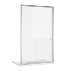 Flora Chrome Sliding Shower Door - (W)1200mm