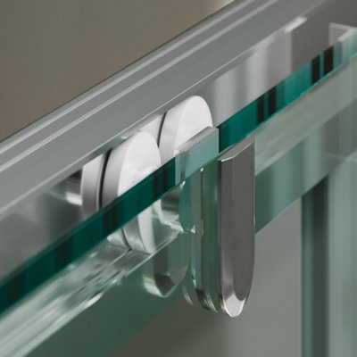 Flora Chrome Sliding Shower Door - (W)1300mm
