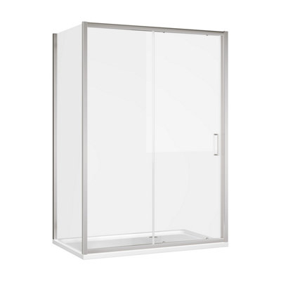 Flora Chrome Sliding Shower Door - (W)1500mm