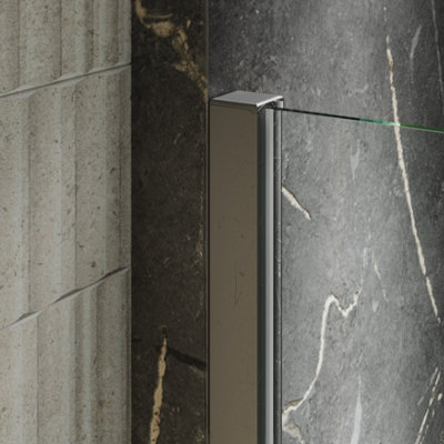 Flora Gun Grey Shower Enclosure Side Panel - (W)900mm