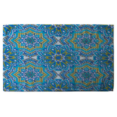 Floral and geometric embellished tiles (Bath Towel) / Default Title Price Comparisons | Compare The Build